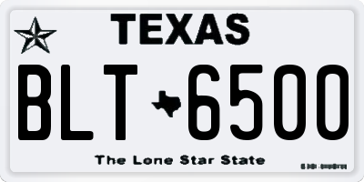 TX license plate BLT6500