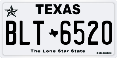TX license plate BLT6520