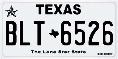 TX license plate BLT6526