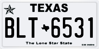 TX license plate BLT6531