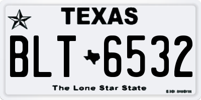 TX license plate BLT6532