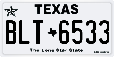 TX license plate BLT6533