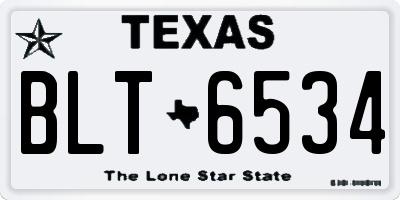 TX license plate BLT6534