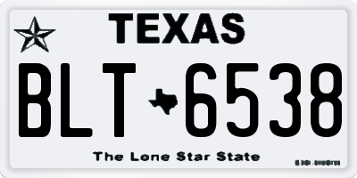 TX license plate BLT6538