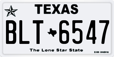 TX license plate BLT6547