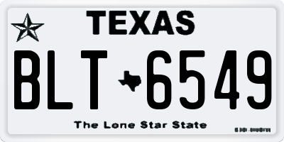 TX license plate BLT6549