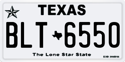 TX license plate BLT6550