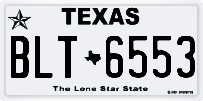 TX license plate BLT6553