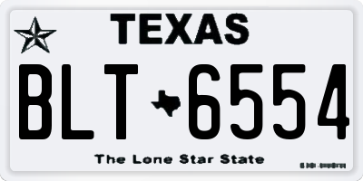 TX license plate BLT6554