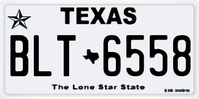 TX license plate BLT6558