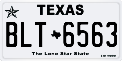 TX license plate BLT6563
