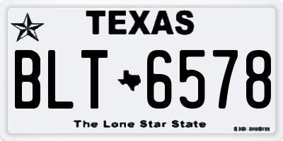 TX license plate BLT6578