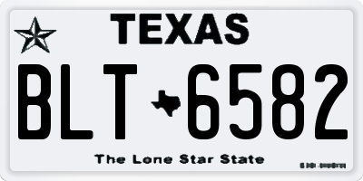 TX license plate BLT6582