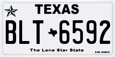 TX license plate BLT6592