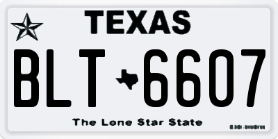 TX license plate BLT6607