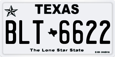 TX license plate BLT6622