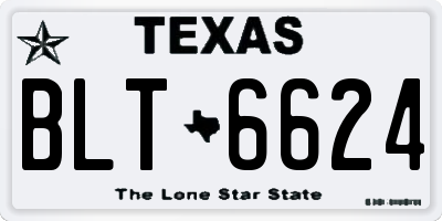 TX license plate BLT6624