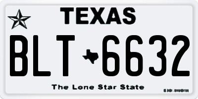 TX license plate BLT6632