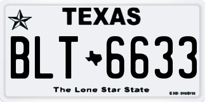 TX license plate BLT6633