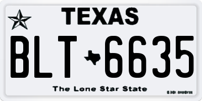 TX license plate BLT6635