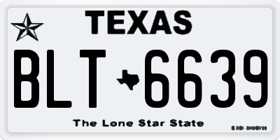 TX license plate BLT6639