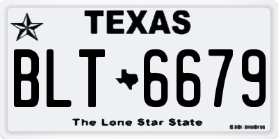 TX license plate BLT6679