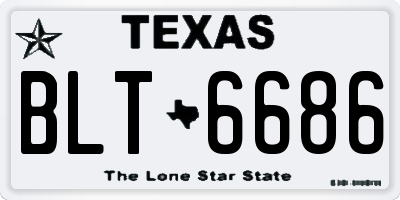 TX license plate BLT6686