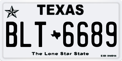 TX license plate BLT6689