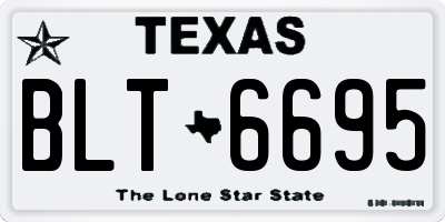 TX license plate BLT6695