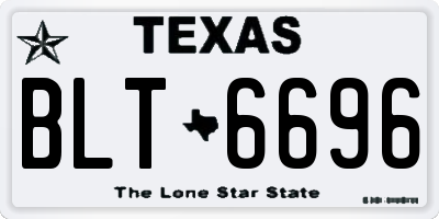 TX license plate BLT6696