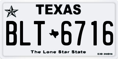 TX license plate BLT6716