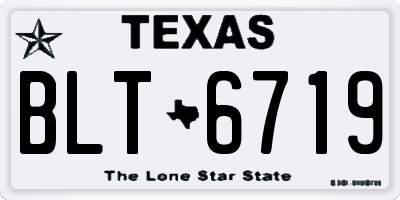 TX license plate BLT6719