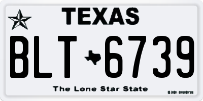 TX license plate BLT6739