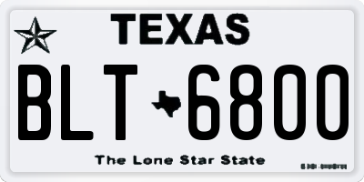 TX license plate BLT6800