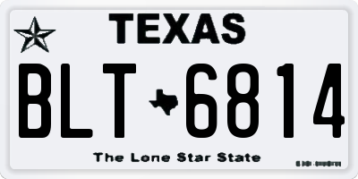TX license plate BLT6814
