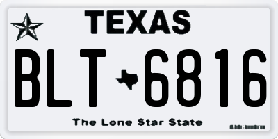 TX license plate BLT6816