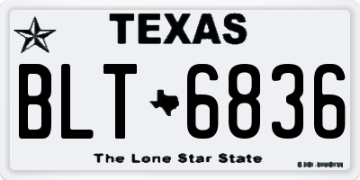 TX license plate BLT6836