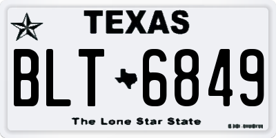 TX license plate BLT6849