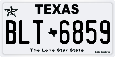 TX license plate BLT6859