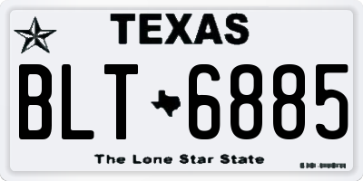 TX license plate BLT6885