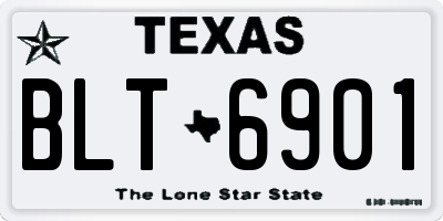 TX license plate BLT6901