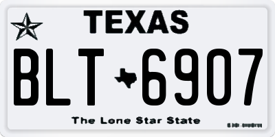 TX license plate BLT6907