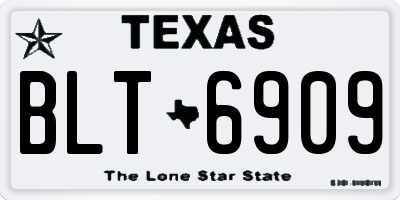 TX license plate BLT6909