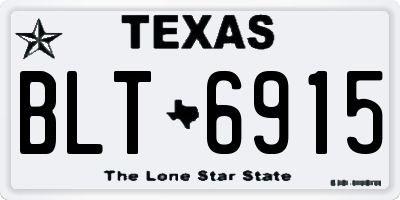 TX license plate BLT6915