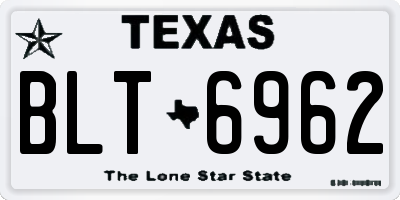 TX license plate BLT6962