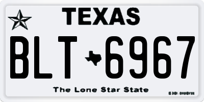 TX license plate BLT6967