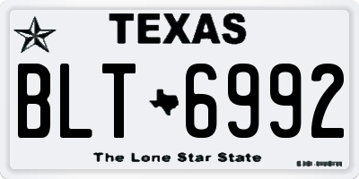 TX license plate BLT6992