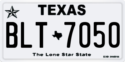 TX license plate BLT7050