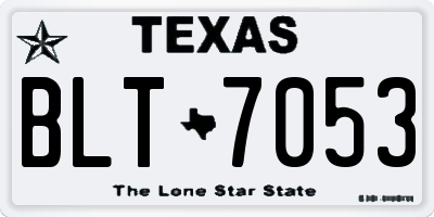TX license plate BLT7053
