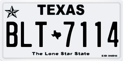 TX license plate BLT7114
